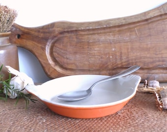 Plat à Poisson En Fonte émaillée Orange Style Le Creuset | Longueur 38 Cm