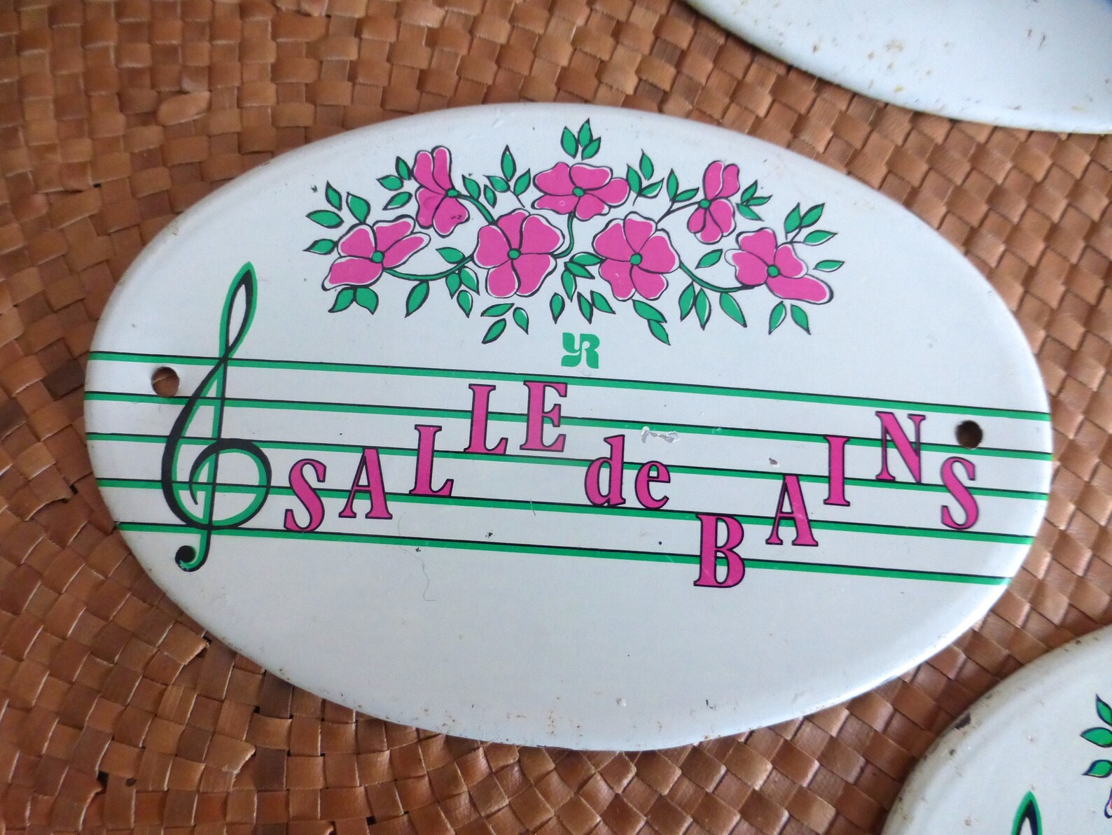 Tres letreros de placas florales de metal vintage francés | Etsy