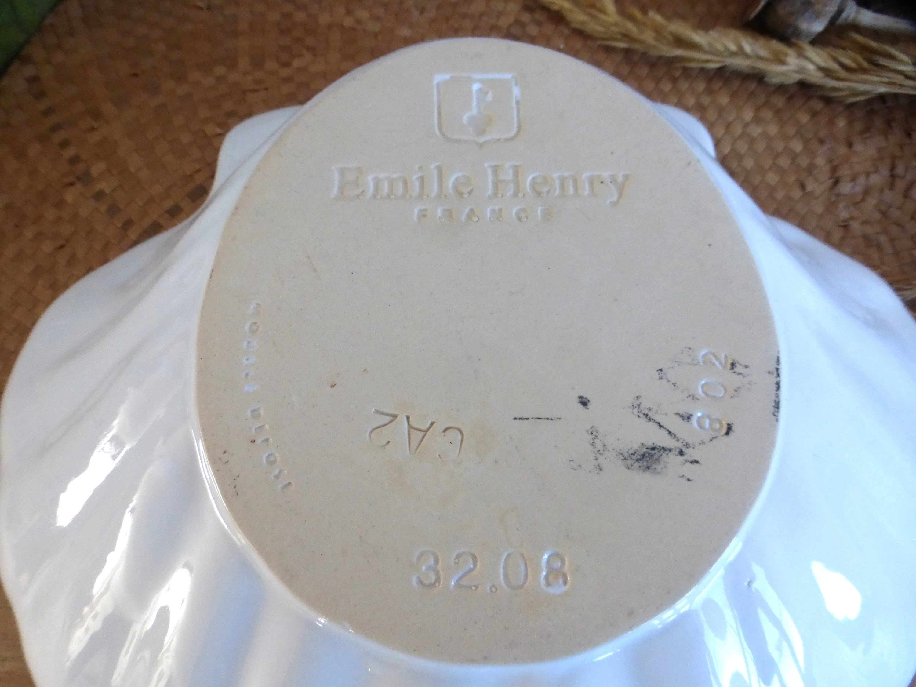 Fabulous French vintage EMILE HENRY large white glazed ceramic Etsy