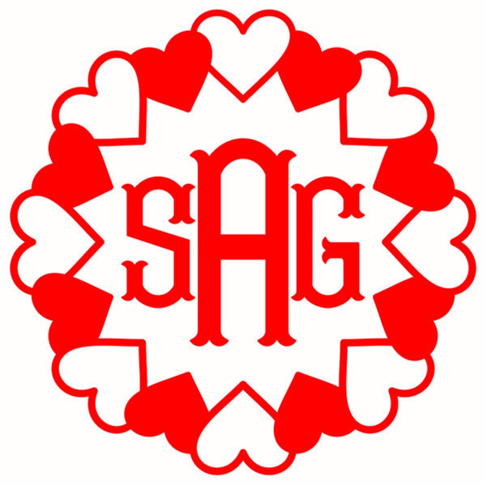 Heart Circle Frame Cuttable Design PNG DXF SVG & Eps File for Etsy