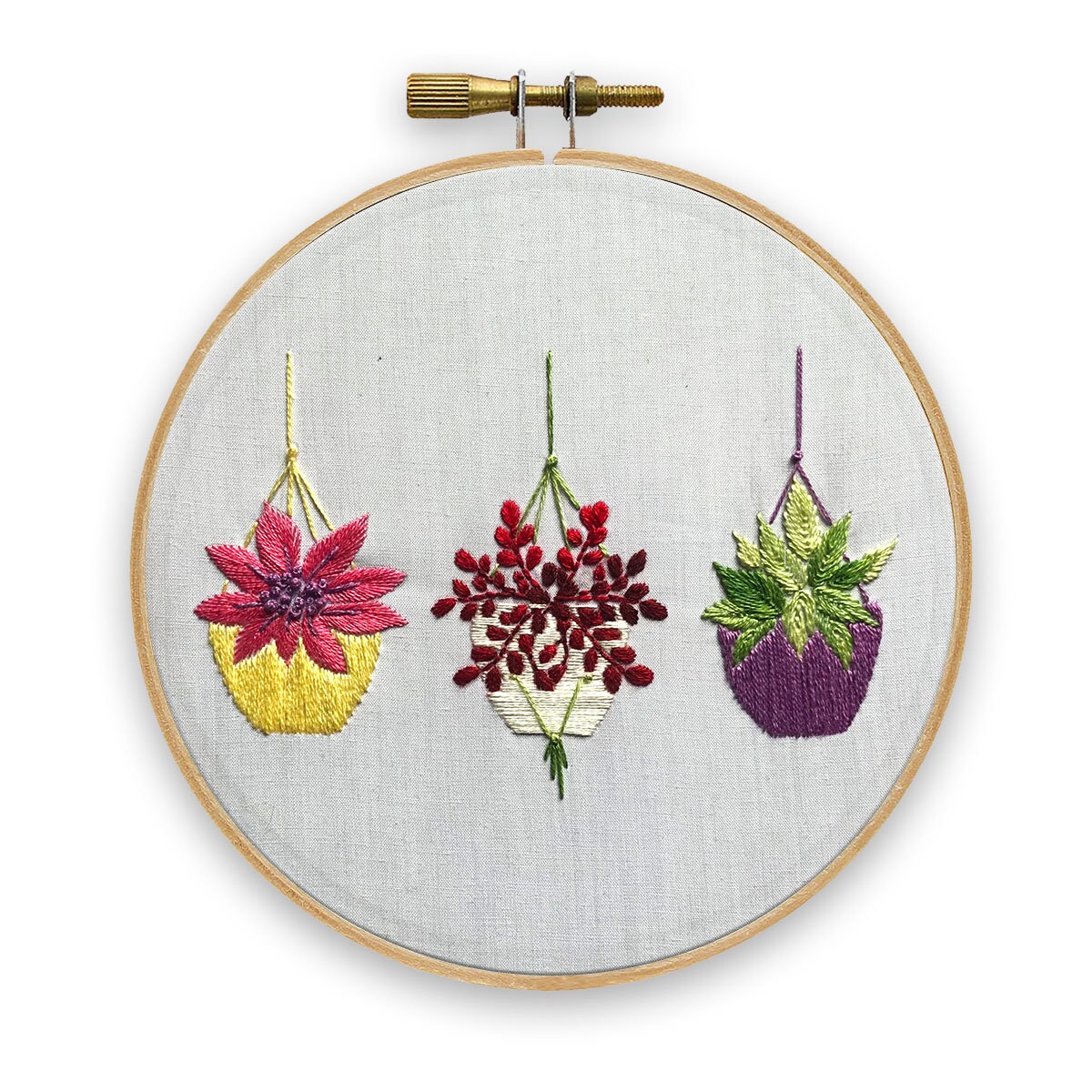 Hanging Plants Hand Embroidery Pattern Instant Download Etsy Australia
