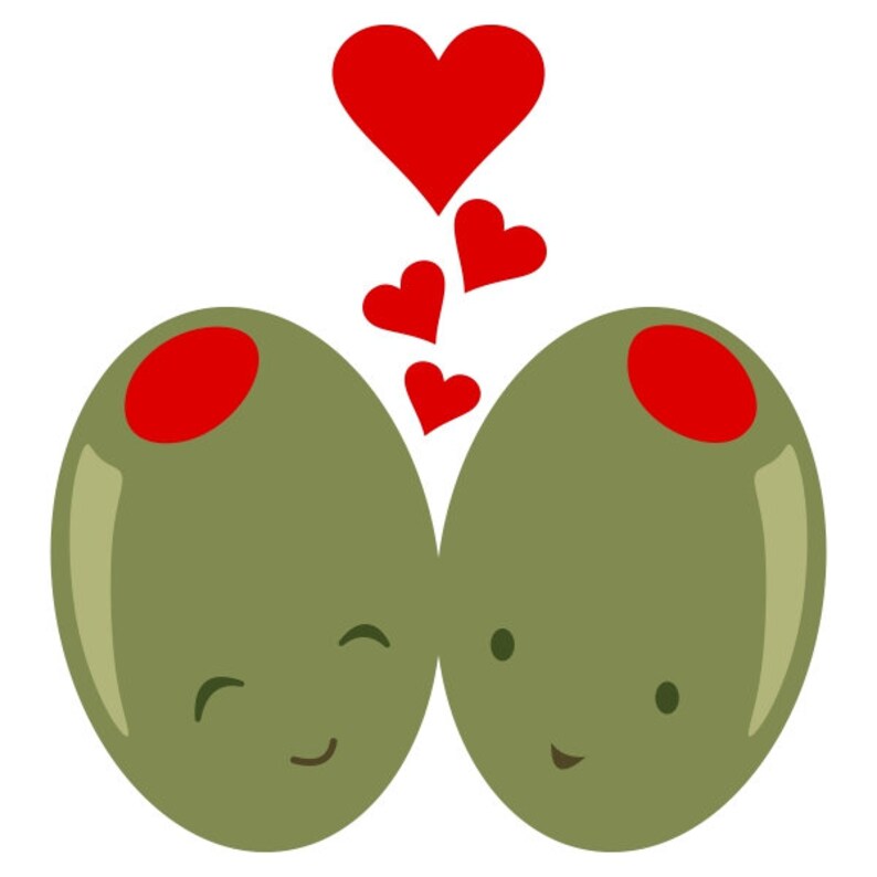 Olive You Love Cuttable Design PNG DXF SVG & Eps File for Etsy