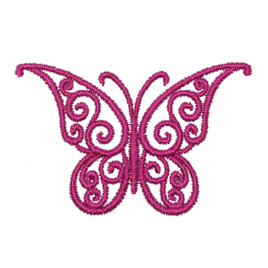 Floral Butterfly Embroidery Design Instant Download PES DST Etsy
