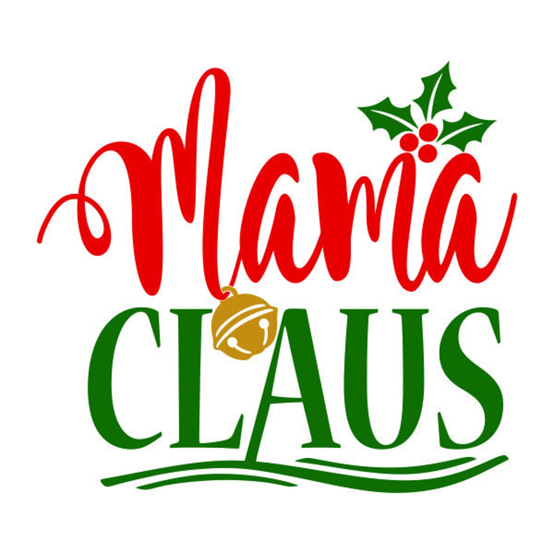 Mama Claus Cuttable Design PNG DXF SVG & Eps File for | Etsy