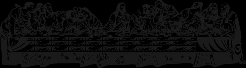 Download Last Supper Cuttable Design PNG DXF SVG & eps File for | Etsy