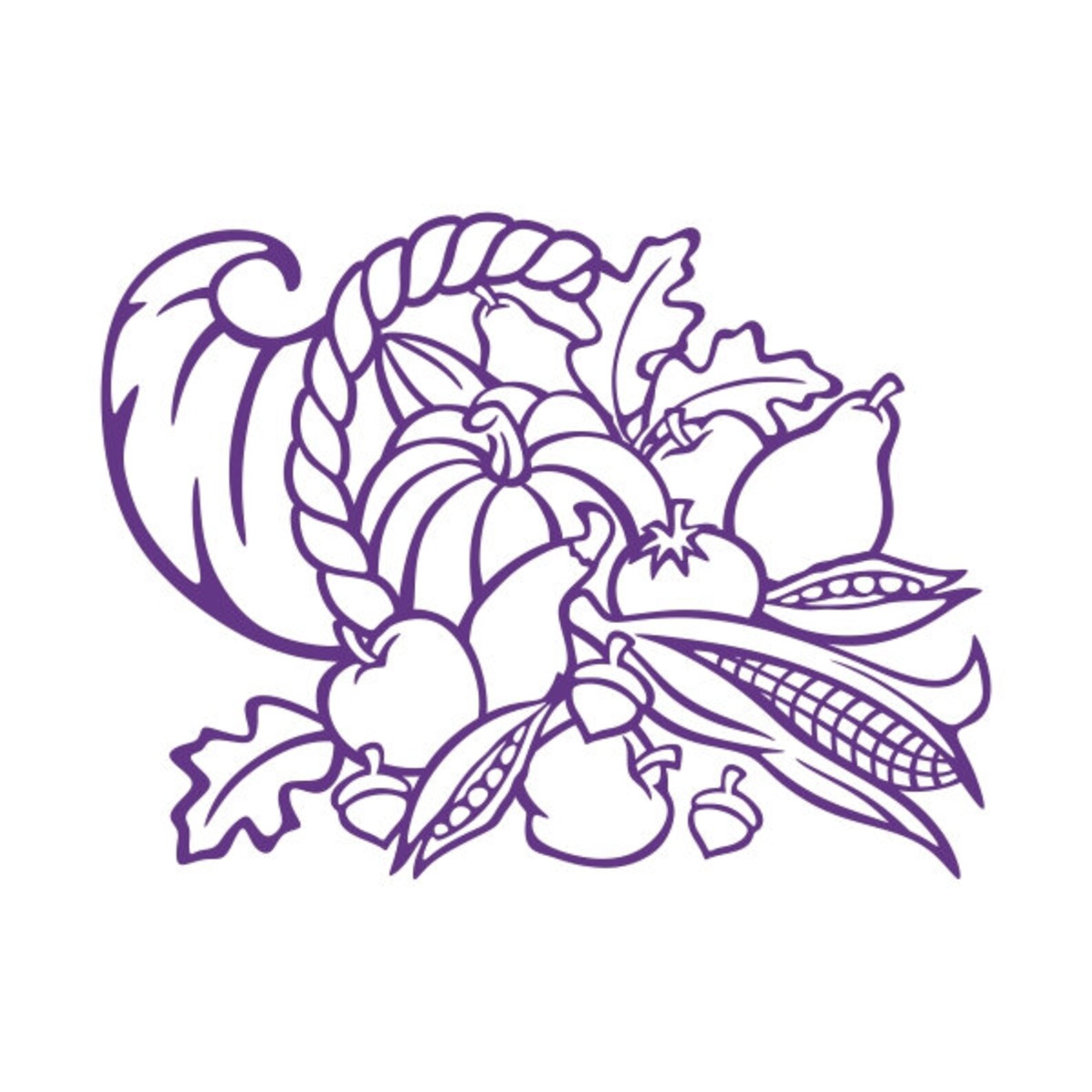 Cornucopia Cuttable Design PNG DXF SVG & Eps File Silhouette - Etsy