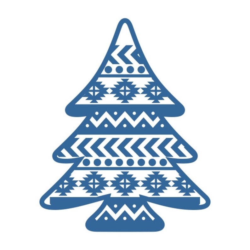 Aztec Christmas Tree Monogram Frame Cuttable Design PNG DXF SVG /& eps File Silhouette Designs Cameo