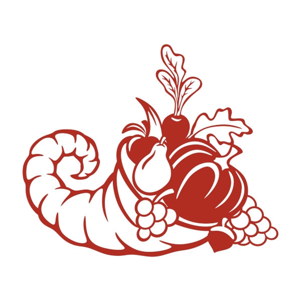 Cornucopia Cuttable Design PNG DXF SVG & Eps File Silhouette - Etsy