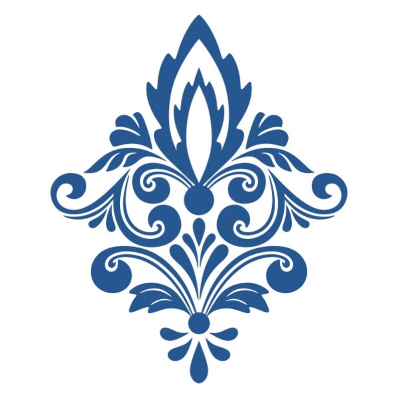 Damask Pattern Cuttable Design PNG DXF SVG & Eps File for Etsy