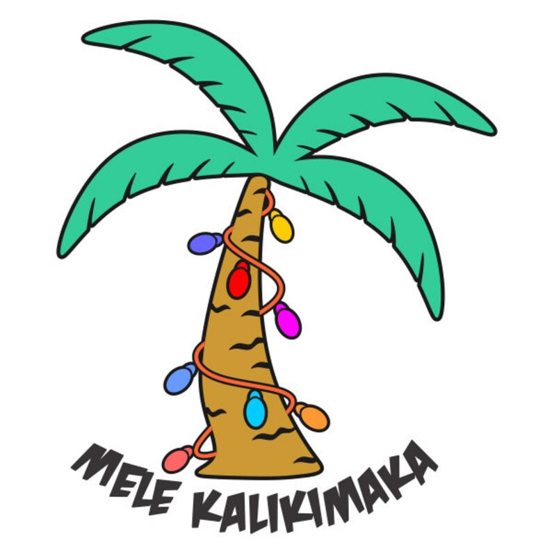 Download Tropical Christmas Palm Tree Cuttable Design PNG DXF SVG & eps | Etsy