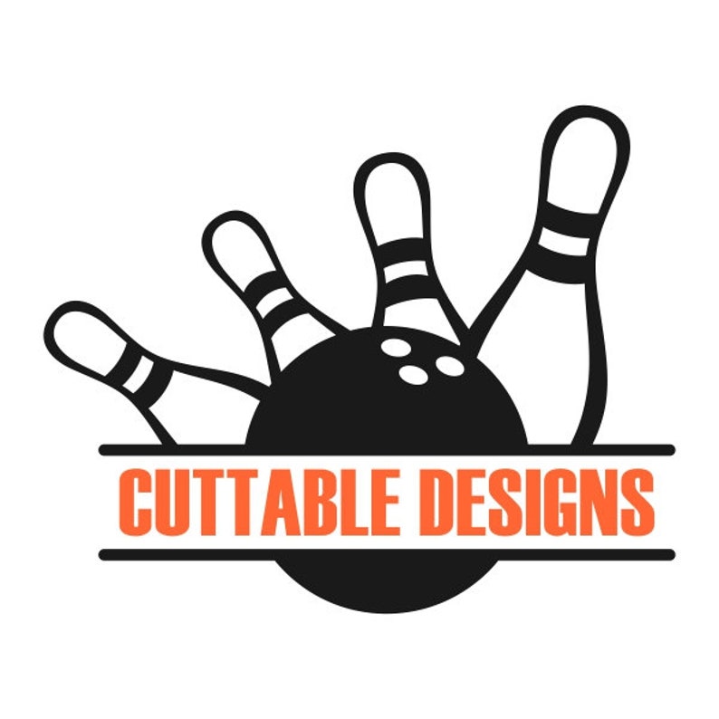 Bowling Monogram Frames Cuttable Design PNG DXF SVG & Eps File Etsy