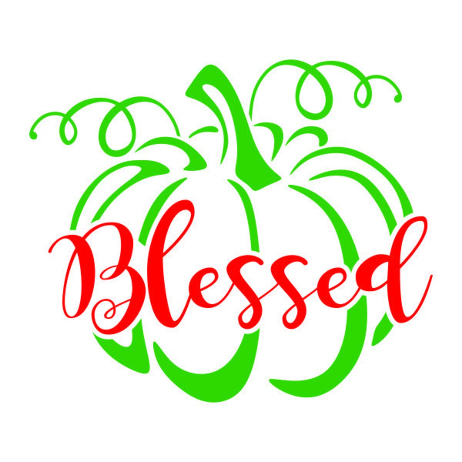 Blessed Pumpkin Cuttable Design PNG DXF SVG & eps File for | Etsy