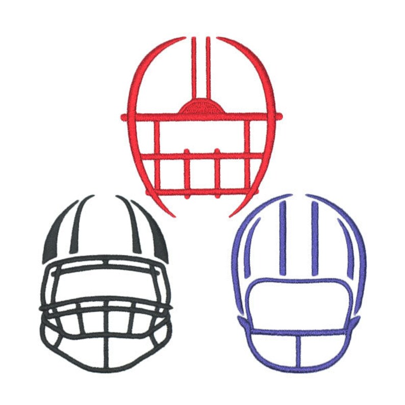 Football Helmet Embroidery Design Instant Download PES DST Etsy