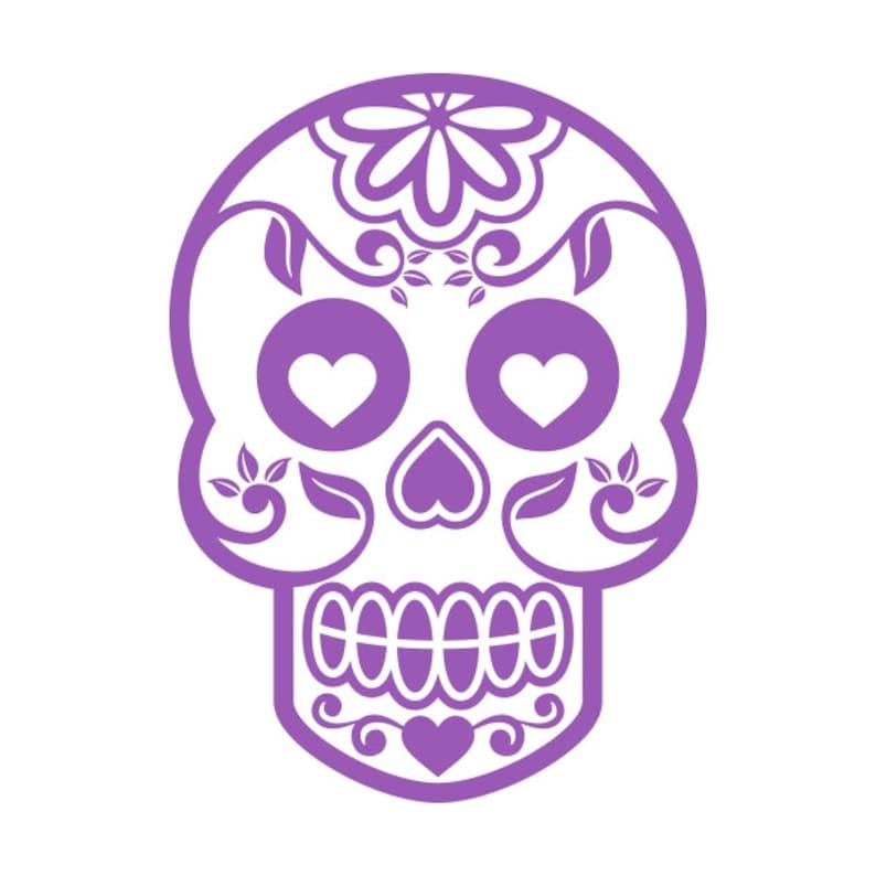 Cute Halloween Sugar Skull Cuttable Design PNG DXF SVG & eps | Etsy