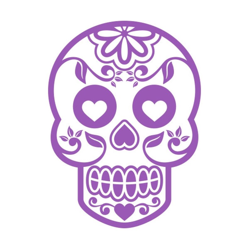 Cute Halloween Sugar Skull Cuttable Design PNG DXF SVG & eps Etsy