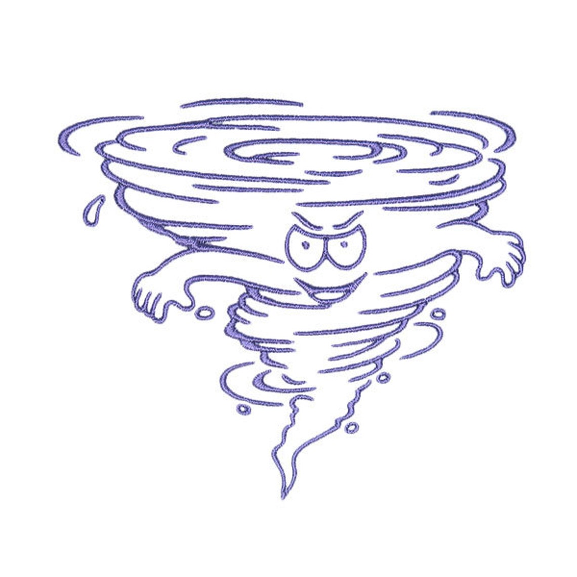 Hurricane Embroidery Design Instant Download PES DST Etsy