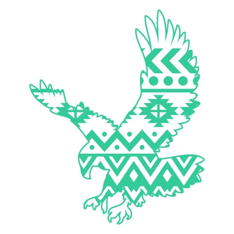 Download Aztec Eagle Monogram Frame Cuttable Design PNG DXF SVG ...