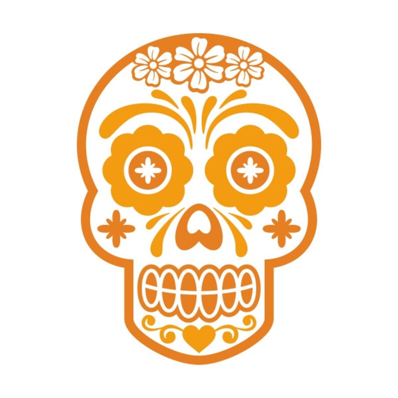 Download Cute Halloween Sugar Skull Cuttable Design PNG DXF SVG ...