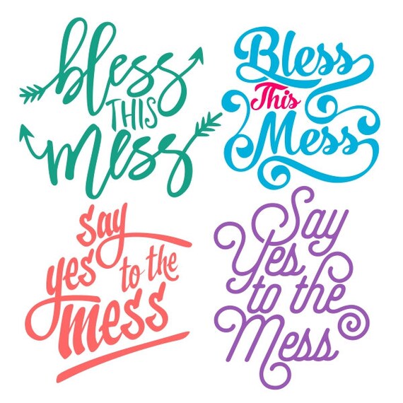 Bless This Mess Cuttable Design PNG DXF SVG &amp; eps File for | Etsy