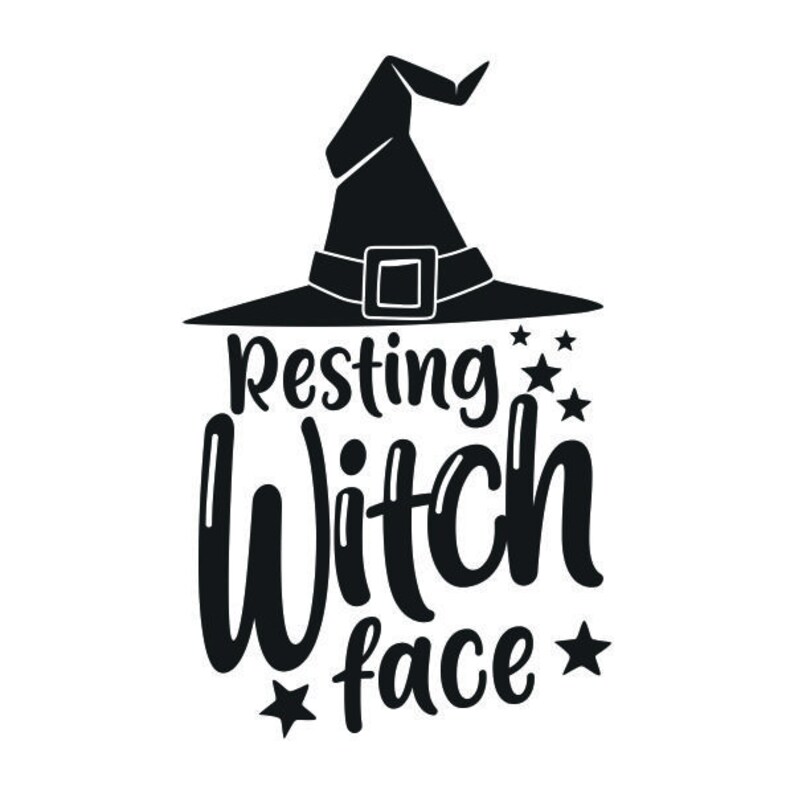 Resting Witch Face Cuttable Design PNG DXF SVG & eps File for | Etsy