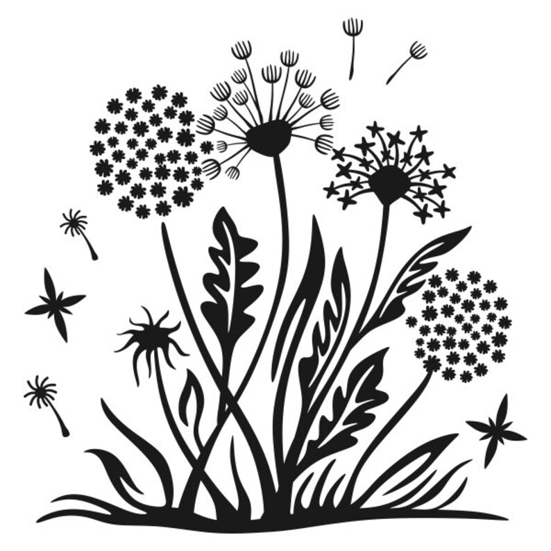 Download Löwenzahn Blume Frühling schneidbare Design PNG DXF SVG & eps | Etsy