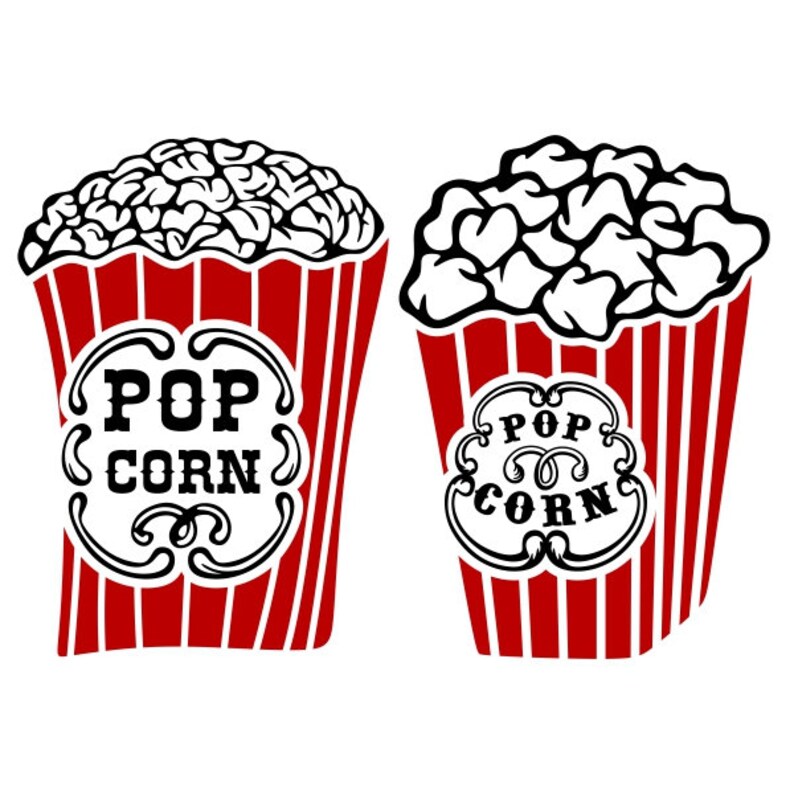 Popcorn Cuttable Design PNG DXF SVG & eps File for Silhouette Etsy