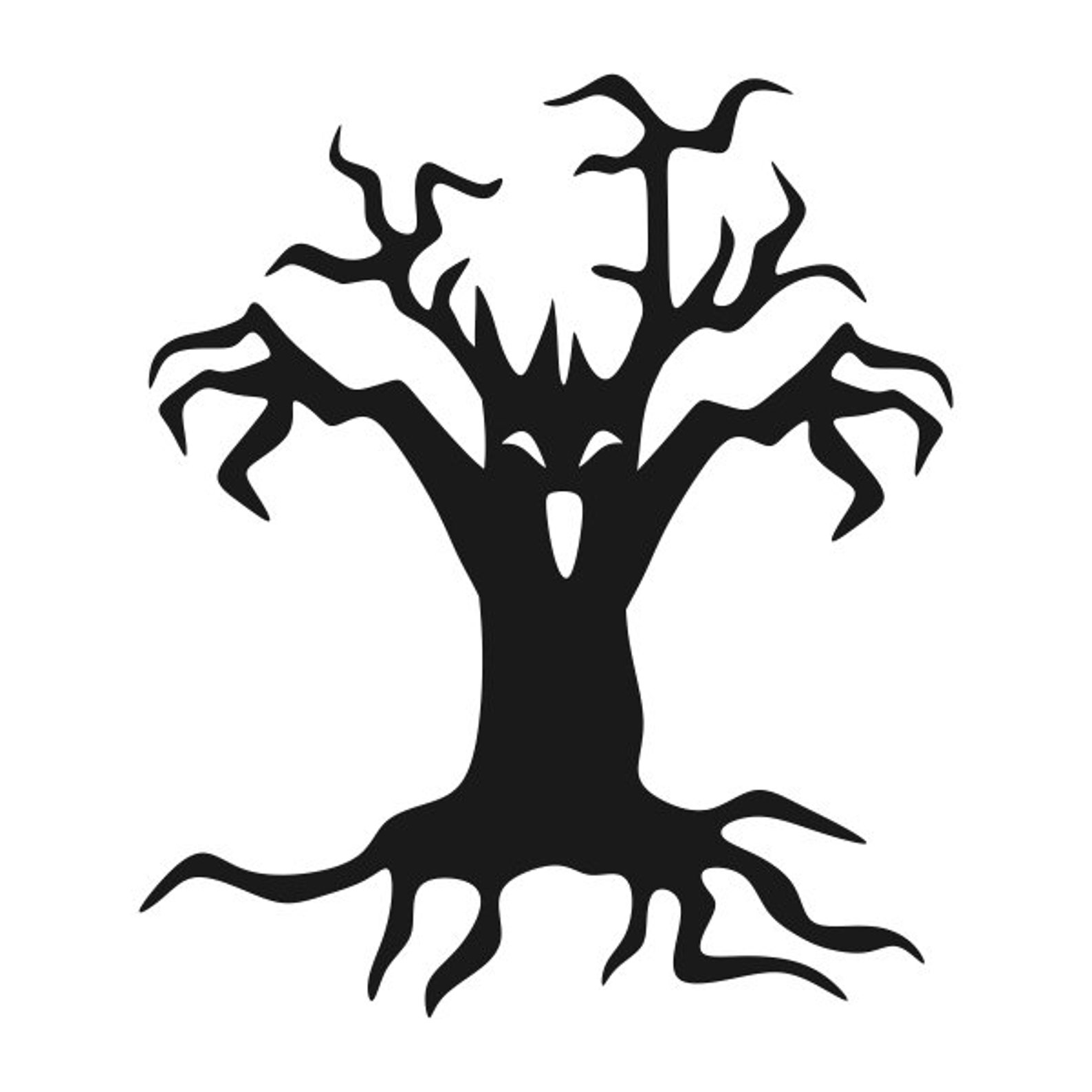 Scary Trees Cuttable Design PNG DXF SVG & Eps File Silhouette - Etsy