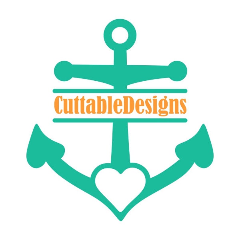 Download Anchor Split Cuttable Design PNG DXF SVG & eps File for | Etsy