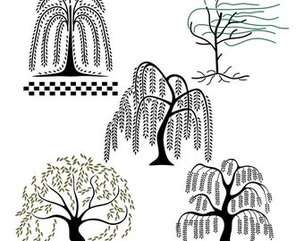 willow tree machine embroidery design
