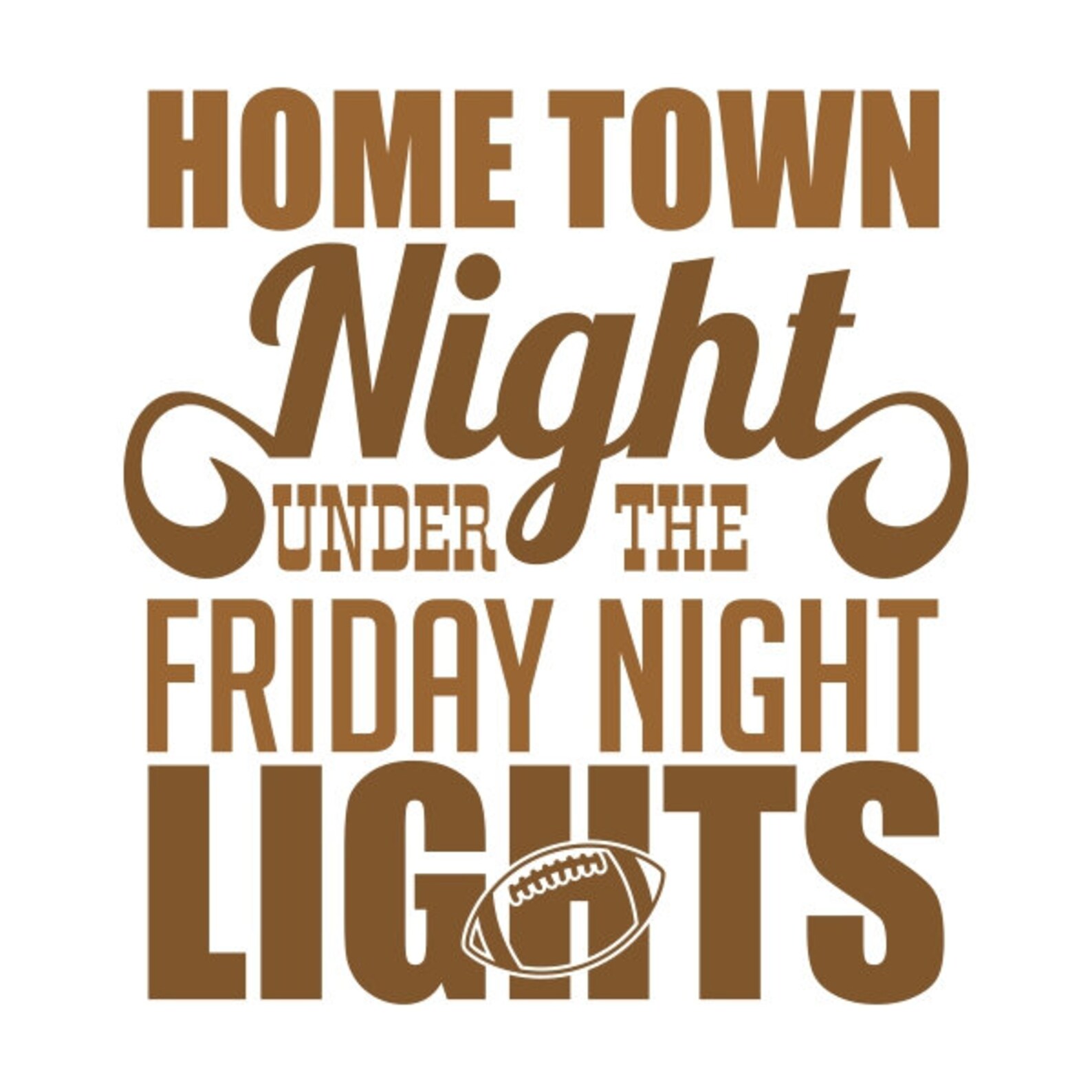Friday Night Lights Football Cuttable Design PNG DXF SVG & Eps Etsy
