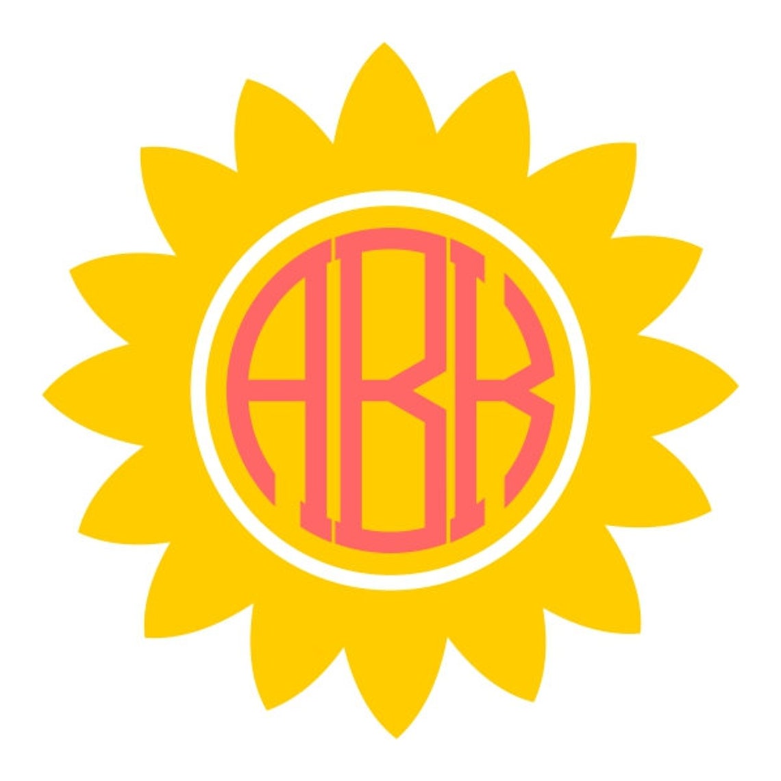Free Free 208 Sunflower Monogram Frame Svg Free SVG PNG EPS DXF File