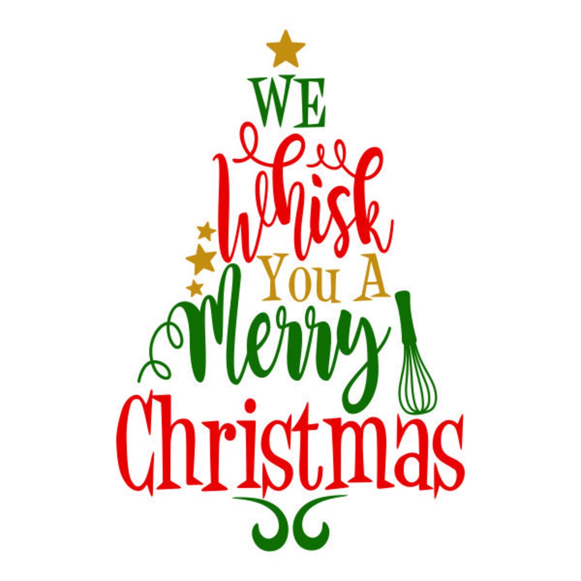 We Whisk You A Merry Christmas Cuttable Design PNG DXF SVG & - Etsy