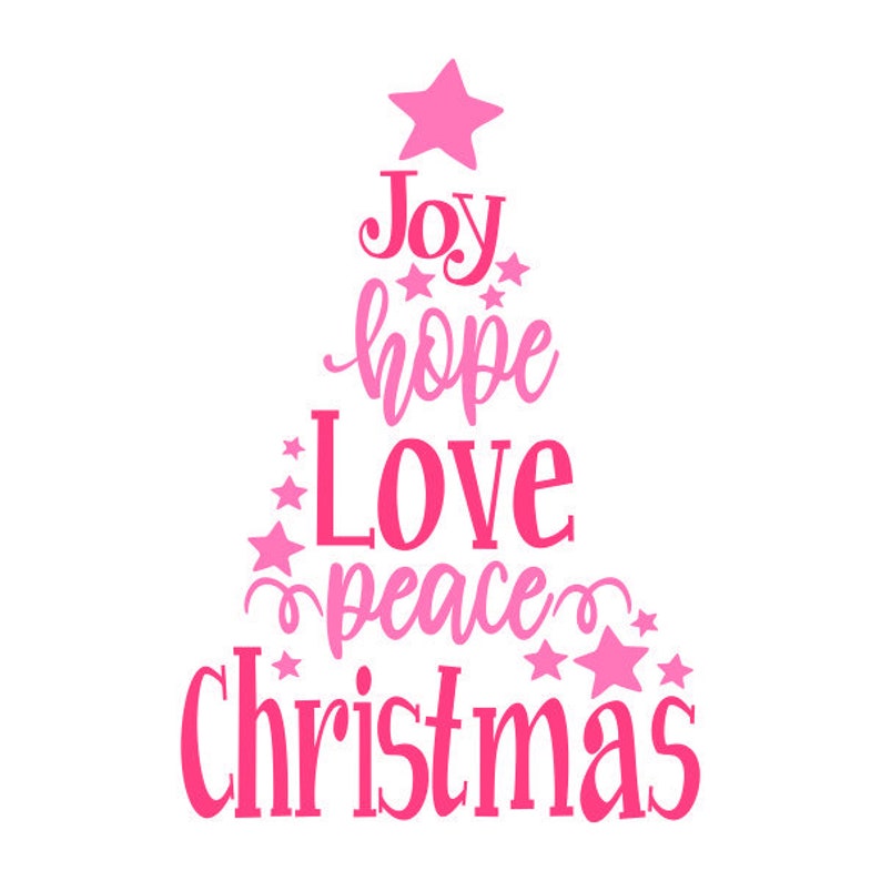 Joy Hope Love Peace Christmas Cuttable Design PNG DXF SVG & - Etsy