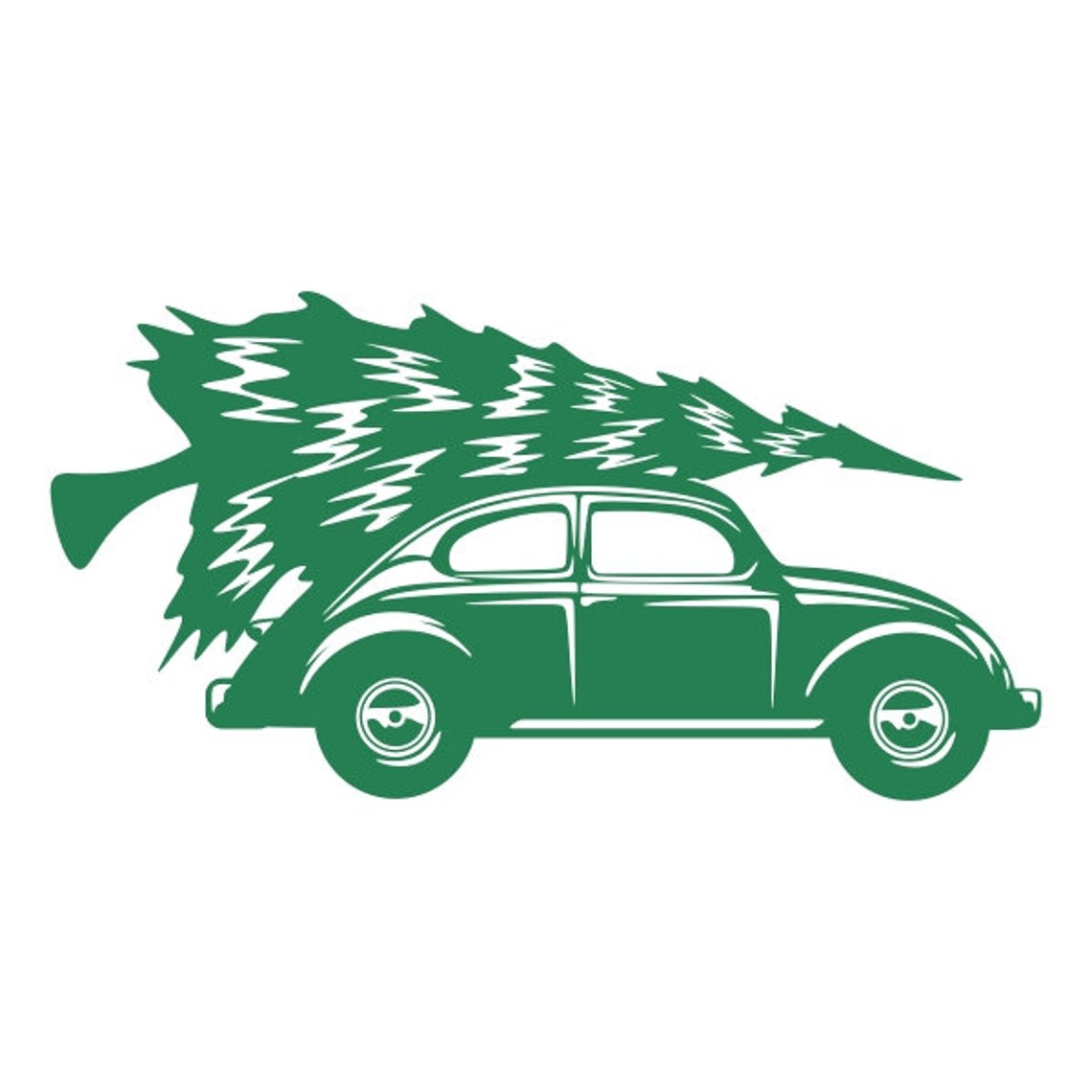 Station Wagon Christmas Tree on Car Cuttable Design PNG DXF Etsy