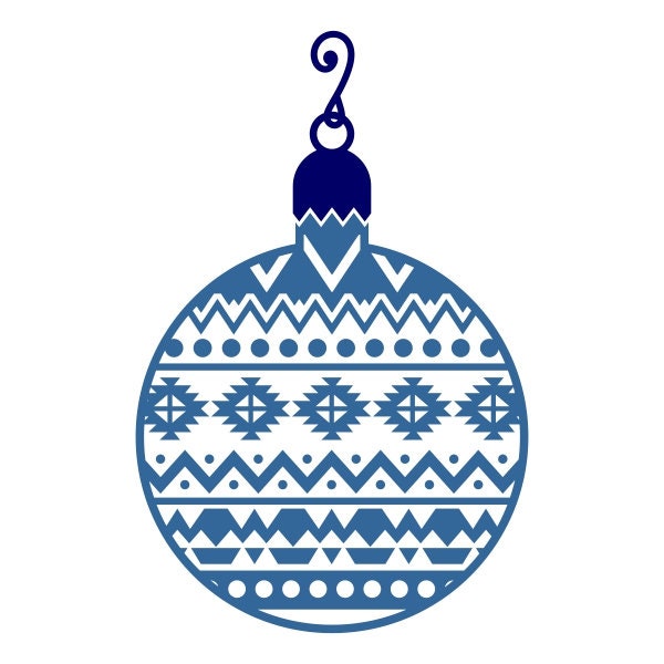 Aztec Christmas Bulb Ornament Monogram Frame Cuttable Design - Etsy