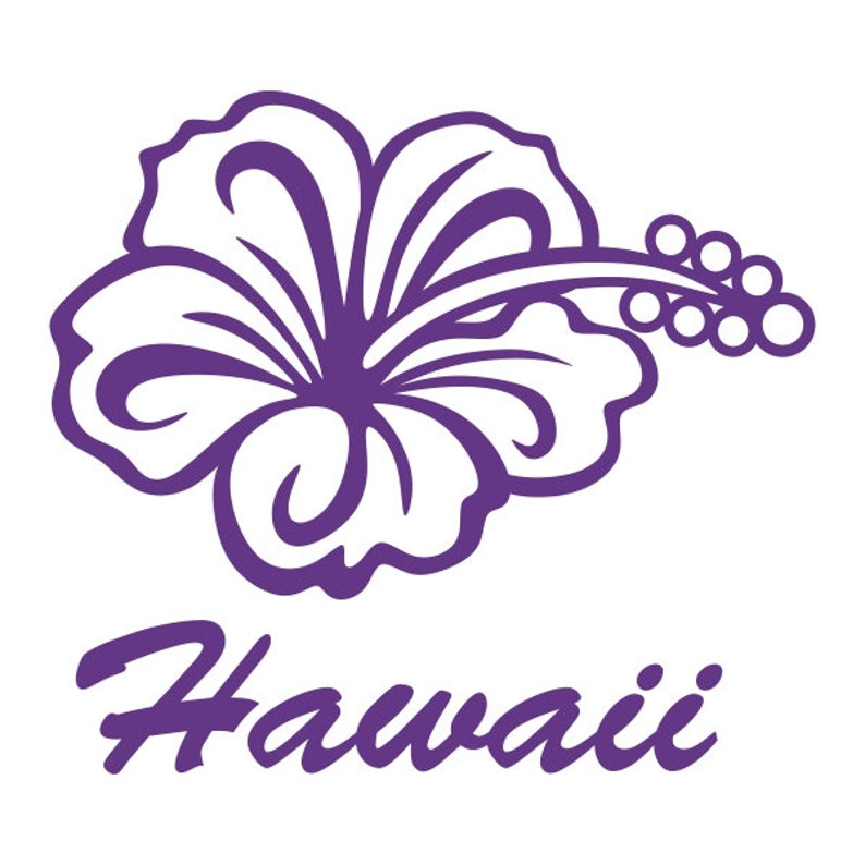 Hawaii Hibiscus Flower Cuttable Design PNG DXF SVG & Eps File - Etsy