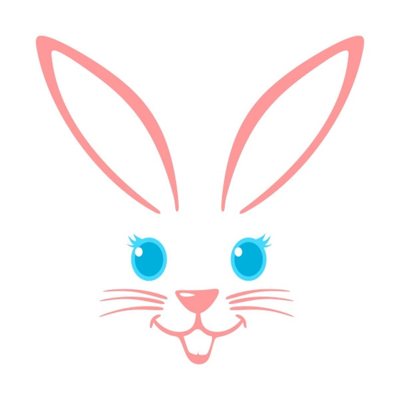 Download Bunny Face Cuttable Design PNG DXF SVG & eps File for | Etsy