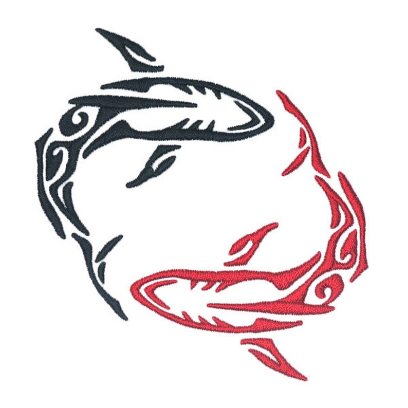 Tribal Sharks Embroidery Design Instant Download PES DST Etsy