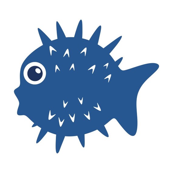 Download Puffer Fish Cuttable Design Png Dxf Svg Eps File For Etsy