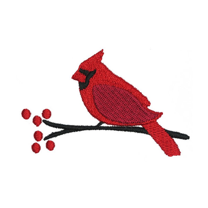 Cardinal Bird Embroidery Design Instant Download PES DST Etsy