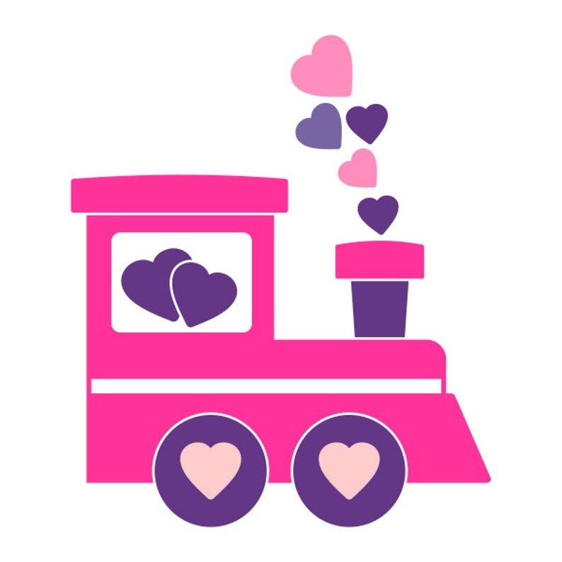 Download Valentine Train Cuttable Design PNG DXF SVG & eps File for | Etsy