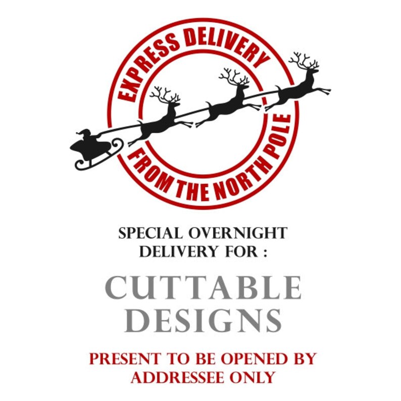 Christmas Santa's Sack Special Express Delivery Cuttable Etsy