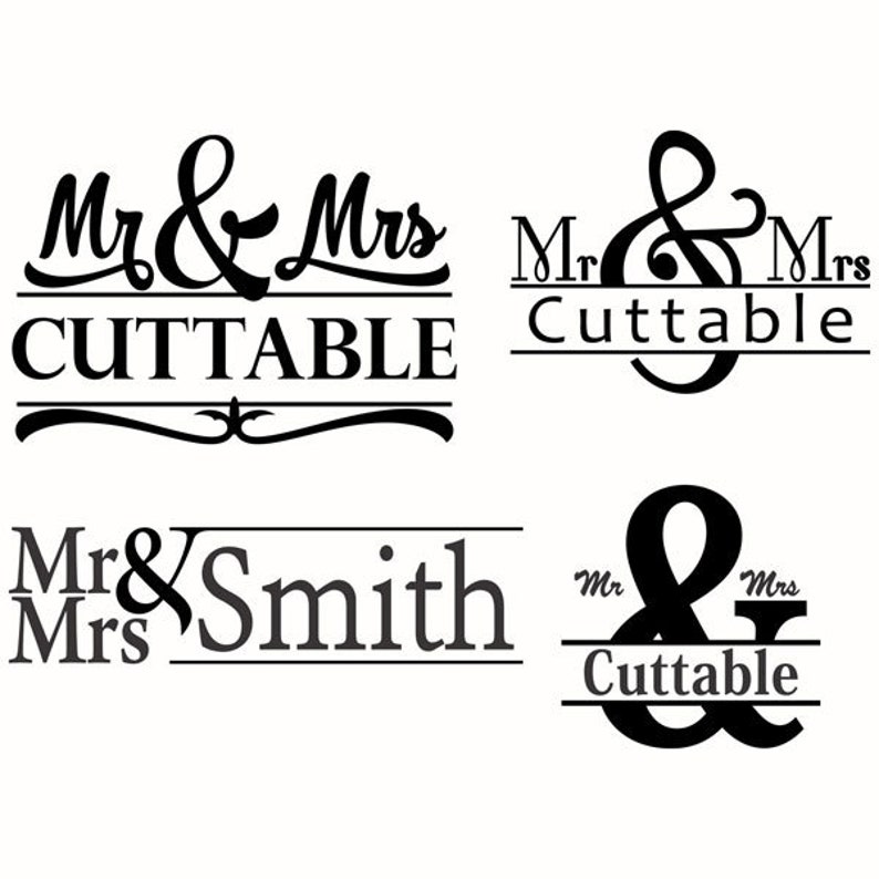 Download Mr And Mrs Cuttable Design PNG DXF SVG & eps File for | Etsy