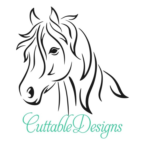 Horse Stallion Lined Art Cuttable Design PNG DXF SVG & Eps | Etsy