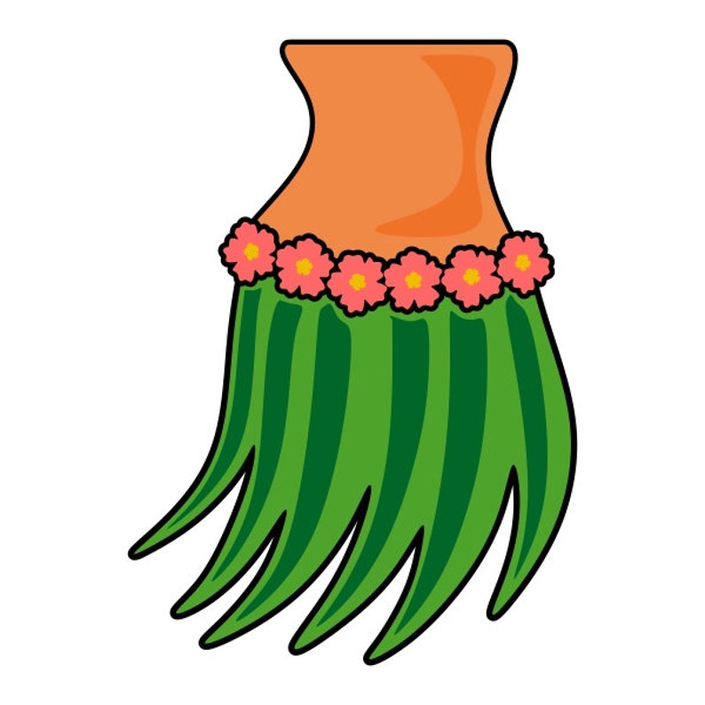 Hula Grass Skirt Cuttable Design Png Dxf Svg Eps File For Etsy My XXX