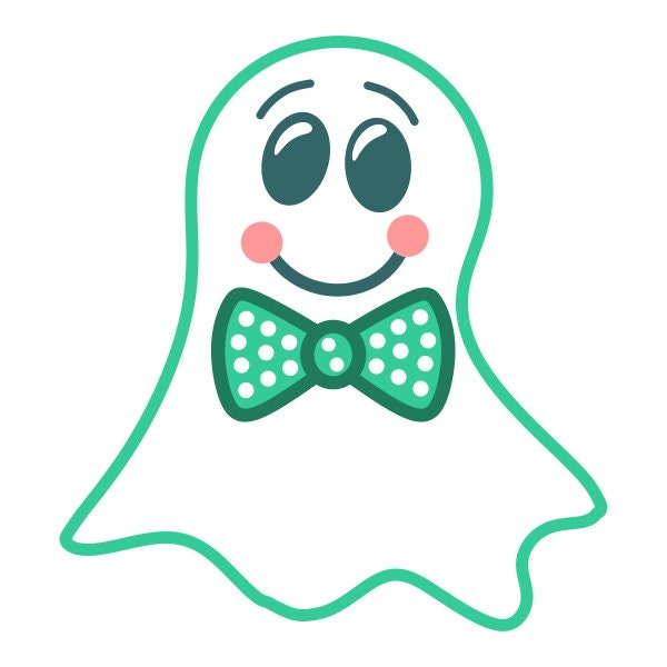 Cute Halloween Bowtie Ghost Cuttable Design PNG DXF SVG & Eps - Etsy