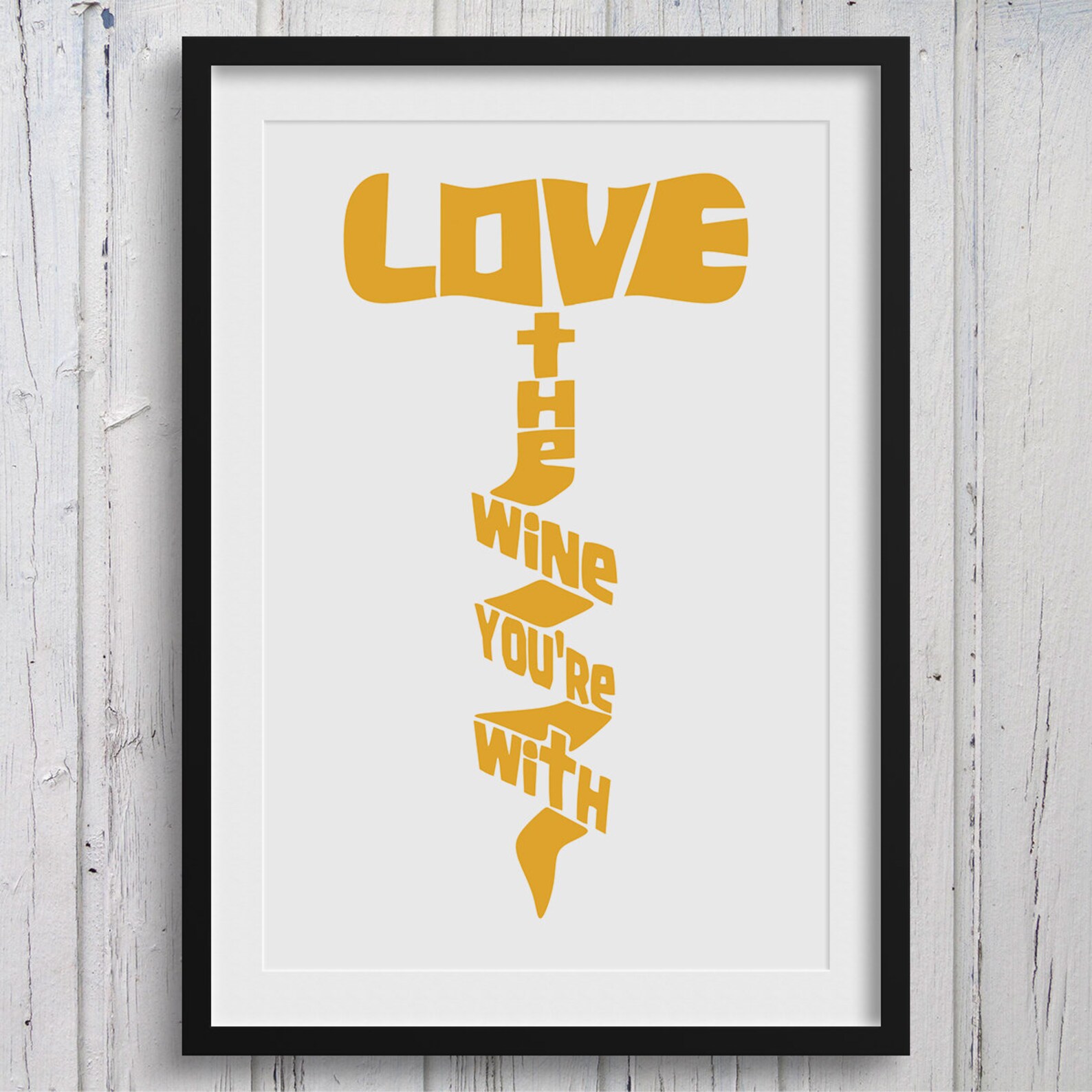 Love Wine Printable Wall Art for House Kitchen Home Decor Etsy