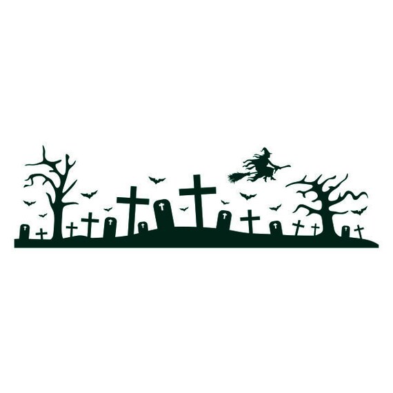 Ver weg opwinding hardware Halloween kerkhof Cuttable ontwerp PNG DXF SVG & EPS-bestand - Etsy België