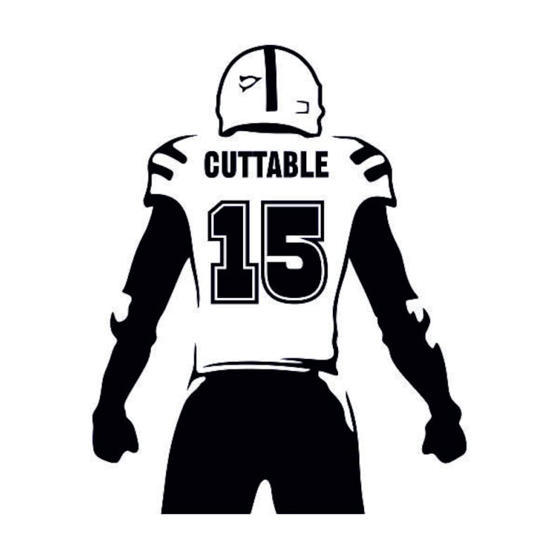 Football Player Cuttable Design Png Dxf Svg & Eps File For 96B