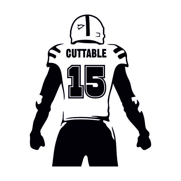 Back Of Football Player SVG